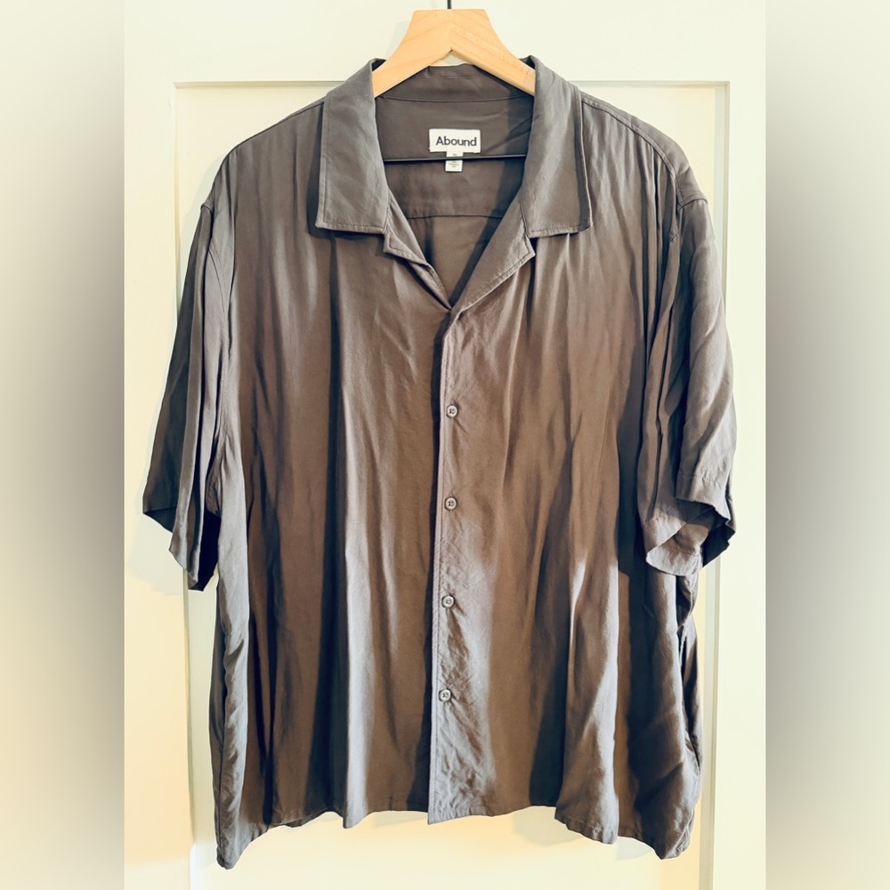 Abound Casual Gray Button-Down Shirt - Lightweight & Soft - Men’s Size 2XL